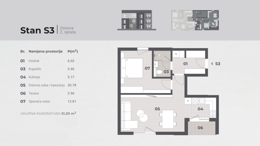 kvartira s 1 spalnej v novom zhilom dome v tivate rajon dumidran plan S3