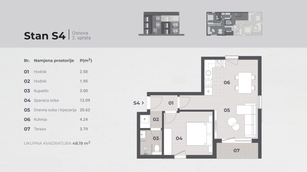 kvartira s 1 spalnej v novom zhilom dome v tivate rajon dumidran plan S4
