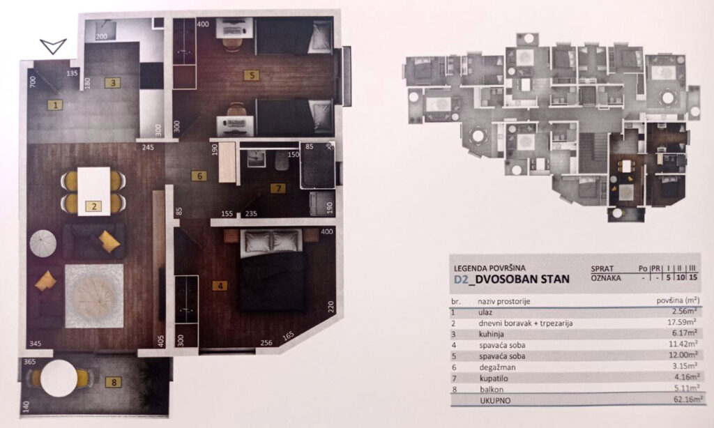 svetlaya kvartira s 2 spalnyami v sovremennom zhilom dome v bare 20