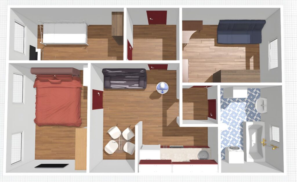 Furnished three-bedroom apartment in the very center of Podgoricze 18