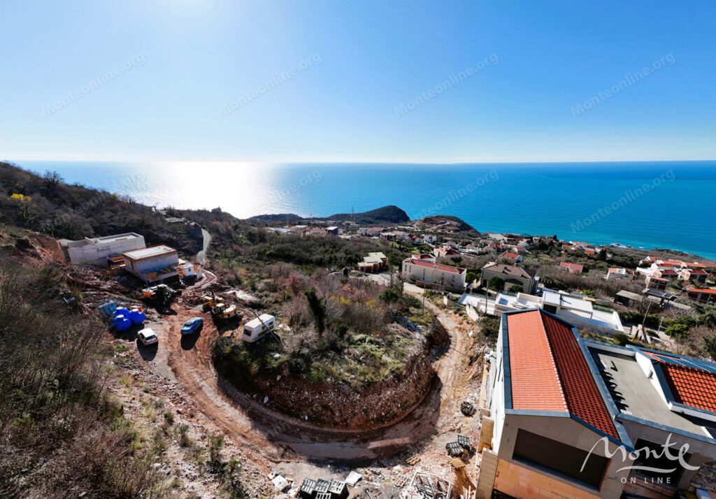 Urbanized plot with a view of the sea in Tudorovichi, Budva 02