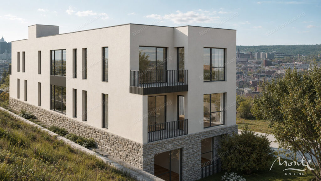 Investment plot with a finished residential complex project in Podgoricze 02