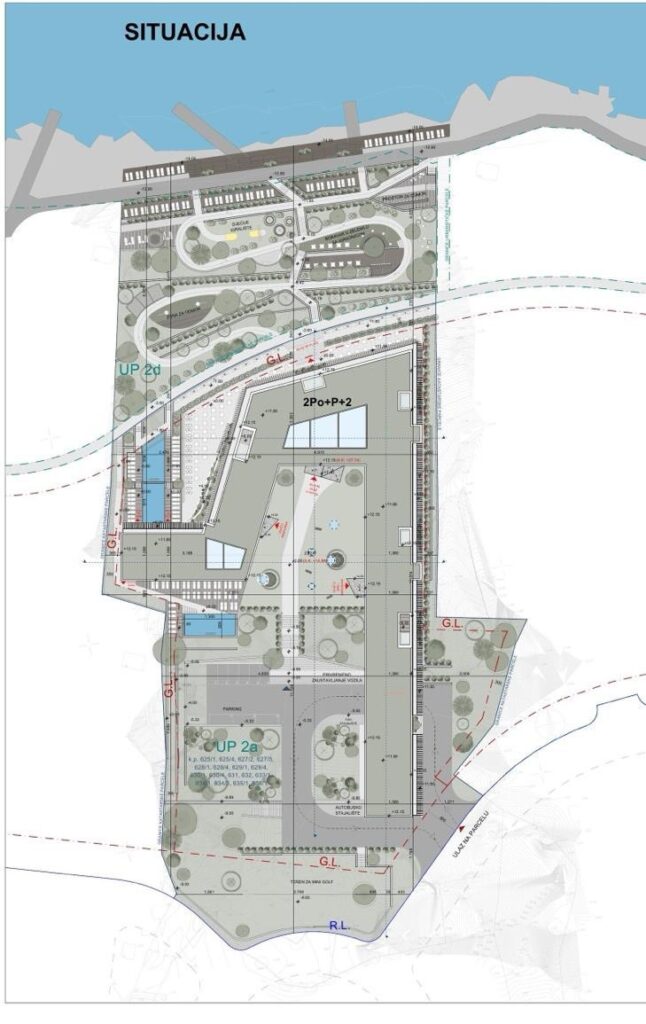 A plot of land on the first line in Krasichy with a finished project for a 5-star hotel.
